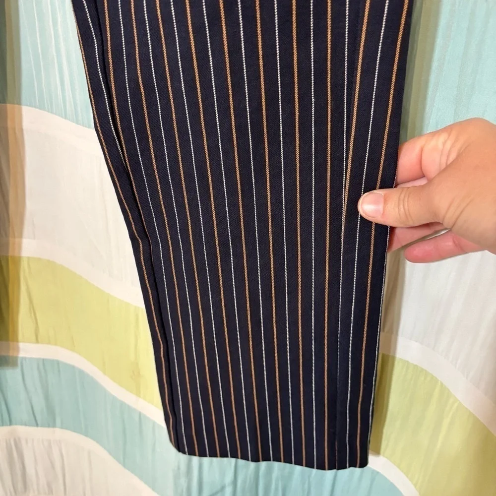 Derek Lam 10 Crosby Striped Back Zip Skinny Pants Sz 6